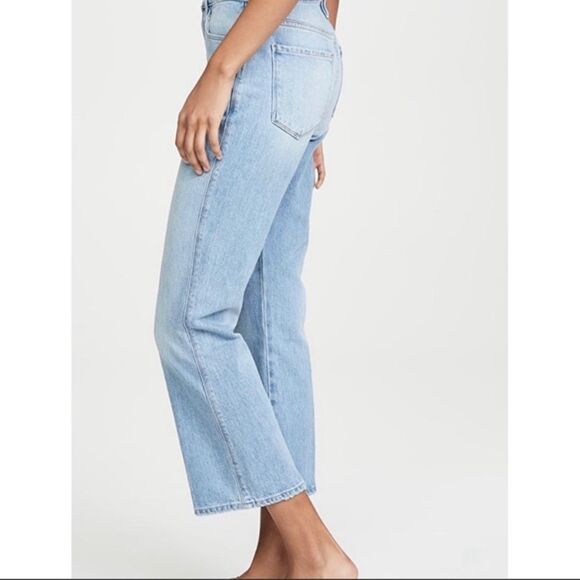 FRAME Jeans Boot Cut Le Sylvie Kick Boot High Waist Light Blue Wash Size 26 - Picture 3 of 14